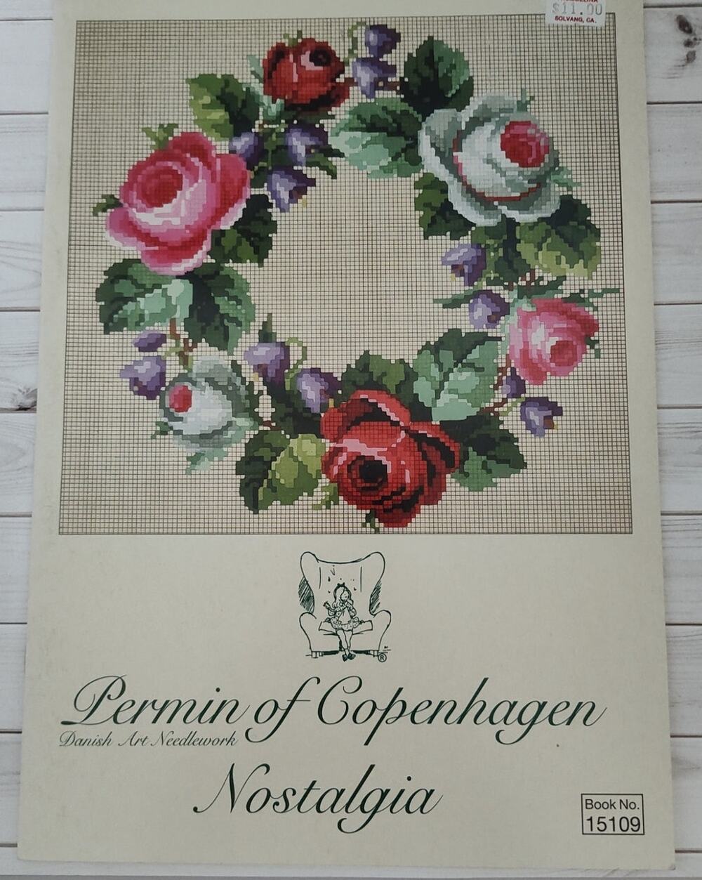 Permin of Copenhagen Nostalgia Flower Floral Cross Stitch Patterns